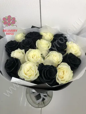 Черные розы это букет из свежих срезанных цветов. KROKUS - лучший интернет  магазин, доставка цветов в Риге