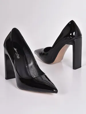 Чёрные туфли из натурального лака на высоком каблуке купить в Казани от  производителя |Сhewhite