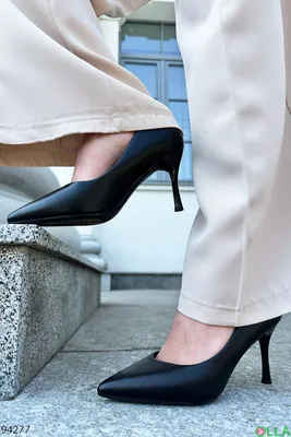 Женские черные туфли на высоком каблуке (ID#1876139687), цена: 1299 ₴,  купить на Prom.ua