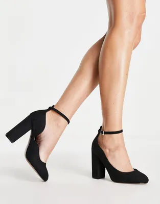 Черные туфли на высоком каблуке ASOS DESIGN – заказать с доставкой из-за  рубежа через онлайн-сервис «CDEK.Shopping»