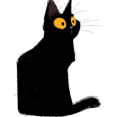 черный кот сидит с закрученным хвостом на белом фоне. стиль дудла. рисунок.  значок. домашние животные Иллюстрация штока - иллюстрации насчитывающей  красивейшее, художничества: 216326625