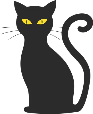 Рисунок \"Черный кот\" купить в интернет-магазине Ярмарка Мастеров по цене  3500 ₽ – R0ULUBY | Картины, Москва - доставка по России