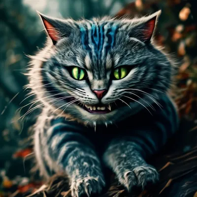 Выжигание. Чеширский кот из фильма \"Алиса в стране чудес\".