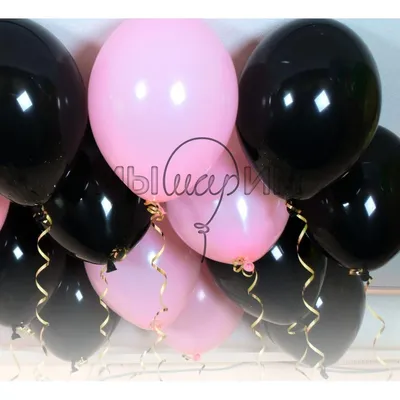 Черно-розовая композиция из шариков - купить в Москве | SharFun.ru