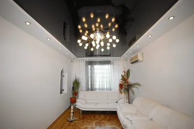 Матовый черный натяжной потолок в ванную комнату монтаж и установка в  Саратове