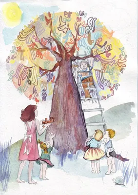 Рисунок чудо дерево для детей - 56 фото