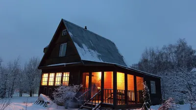 Дача зимой - красивые фото