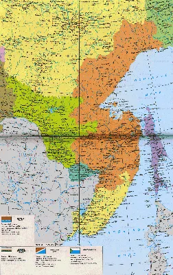 Карта Дальнего востока (Россия) на русском языке, расположение на карте  мира с городами, метро, центра, районов и округов