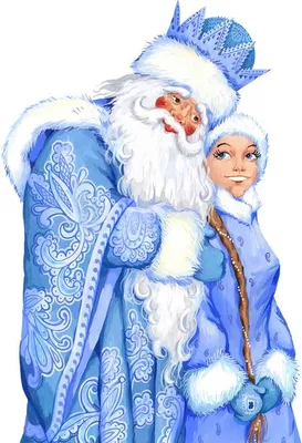 Рисунки Деда Мороза и Снегурочки для детей