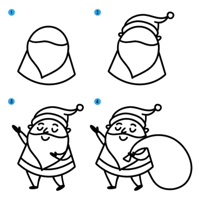 10 способов поэтапно нарисовать Деда Мороза - Лайфхакер