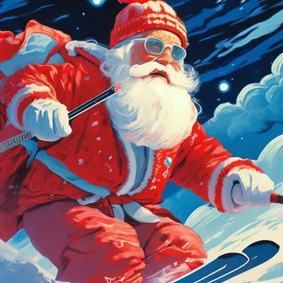 Новогодняя фигурка Зимнее волшебство Дед Мороз на лыжах и с веточками  Р00012810 1 шт. - купить в Москве, цены на Мегамаркет