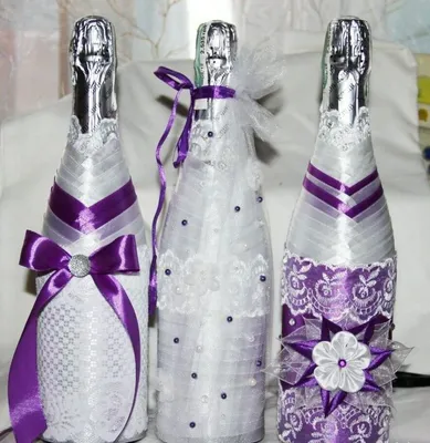 Декор бутылки шампанского на 8 марта своими руками: необычные техники и  свежие идеи | Украшенные бутылки, Бутылки шампанского, Украсить бутылки