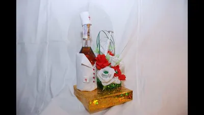 Декупаж бутылки шампанского. Модель 01586 - Интернет-магазин подарков со  стразами Swarovski CrystalMary