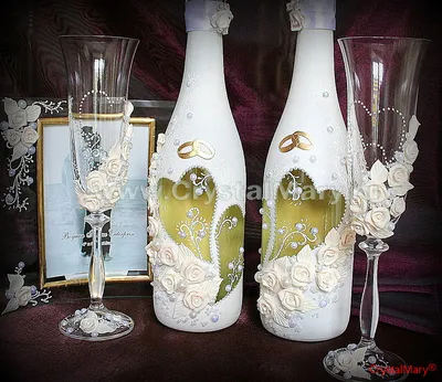 Декупаж бутылки шампанского: 95 креативных фото примеров с пошаговой  инструкцией