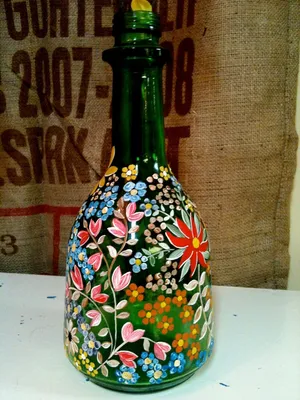 DECOUPAGE of CHAMPAGNE BOTTLES by MARCH 8 with your own handsdecor of  bottles with napkins - YouTube