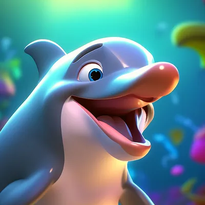 Веселый дельфин картинка (41 фото) » Юмор, позитив и много смешных картинок