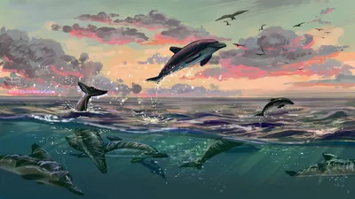 Дельфин скачать фото обои для рабочего стола (картинка 6 из 11)