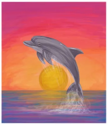 Дельфин Простой Рисунок (52 Фото)