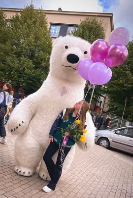 Надувной яркий костюм животного 2 м/2,6 м/3 м, гигантский белый медведь,  костюм на день рождения, фотосессия, Хэллоуин, взрослый Ad | AliExpress