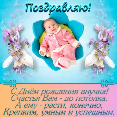 Открытка с рождением внучат - поздравляйте бесплатно на otkritochka.net