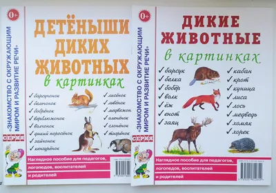 Комплект:Дикие животные; Детеныши диких животных в картинках. Наглядное  пособие для педагогов, логопедов, воспитателей и родителей. - купить с  доставкой по выгодным ценам в интернет-магазине OZON (790582653)