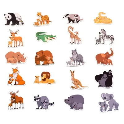Картинки дикие животные и их детеныши - 69 фото