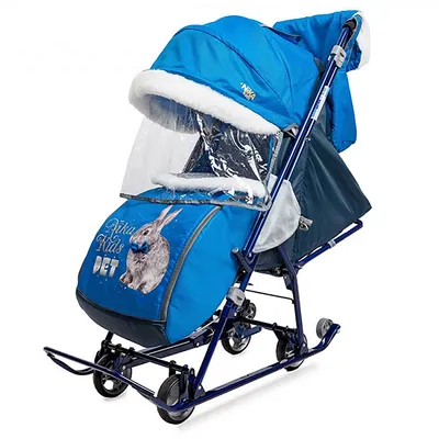 Санки-коляска Ника Наши детки (НДТ) фьюжен голубой купить в  интернет-магазине