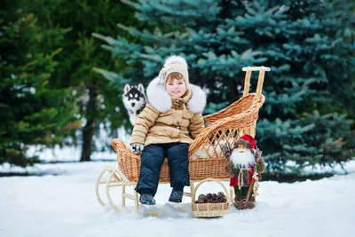 Зимняя фотосессия детей | Детская зимняя фотосессия