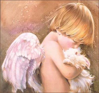 Детские рисунки ангелов с крыльями - 70 фото