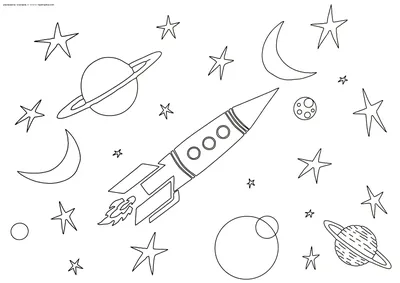 Раскраска Космос | Раскраски космос. Космические раскраски для детей