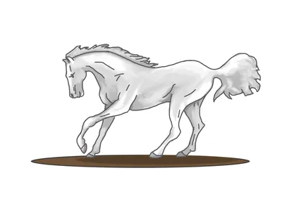 лошадь. стоит на задних лапах. симпатичный символ лошади для детских  иллюстраций. Иллюстрация вектора - иллюстрации насчитывающей лошадиный,  конематка: 225445167