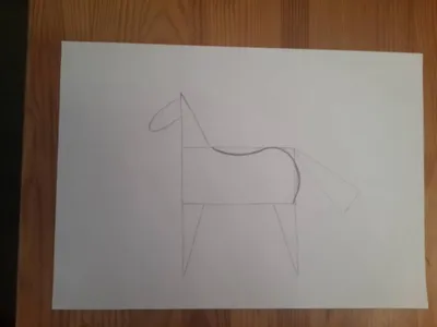 Лошадь нарисована карандашом детский …» — создано в Шедевруме