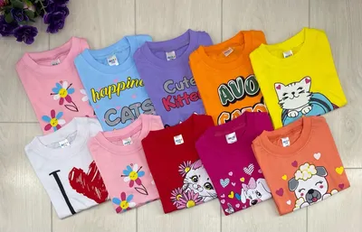 Купить детские футболки оптом по низким ценам без размерных рядов