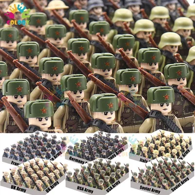 Купить Новые детские игрушки WW2 военные фигурки строительные блоки солдаты  национальной армии собрать кирпичи развивающие игрушки для мальчиков  Рождество | Joom
