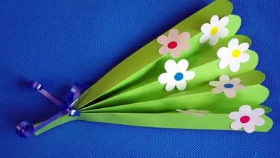 Весенние поделки для детей 4, 5, 6 лет из бумаги в садик. Как сделать  подарок маме своими руками. - YouTube