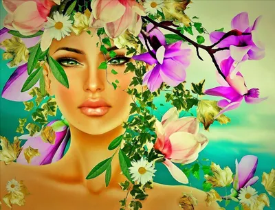 Картина на стекле Девушка весна 40х50 см по цене 1027 ₽/шт. купить в  Калининграде в интернет-магазине Леруа Мерлен
