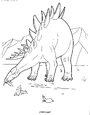 Раскраска Стегозавр | Раскраски с динозаврами