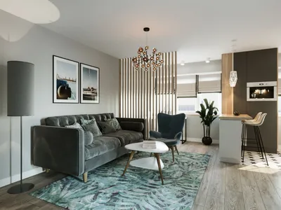 Дизайн однокомнатной квартиры в 2022: 150 лучших фото идей интерьера  однокомнатной квартиры - ArtProducts
