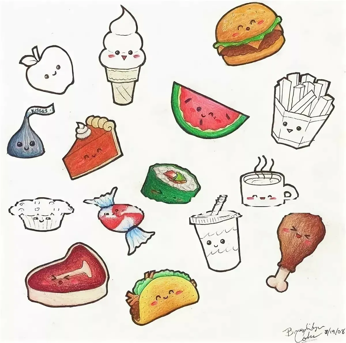 Еда для срисовки. Рисунки для срисовки еда. Рисунки для срисовки лёгкие еда. Картинки для срисовки еда. Еда карандашом легко