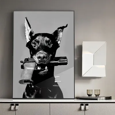 Доберман пинчерс собака нарисованная вручную линия искусства векторный  рисунок черно-белый логотип домашние животные иллюстрация | Премиум векторы