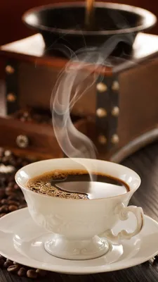 Доброе утро!Кофе в чашке, немного …» — создано в Шедевруме