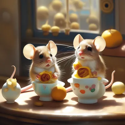 Доброе утро мышки» — создано в Шедевруме