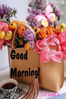 Pin by Tatiana Andrievskaya on . Открытки на английском. ДОБРОЕ УТРО. |  Good morning cards, Good morning greetings, Flower quotes