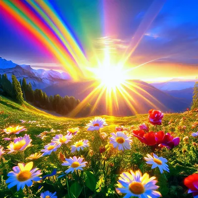 Доброе утро, солнце небе, красивая …» — создано в Шедевруме