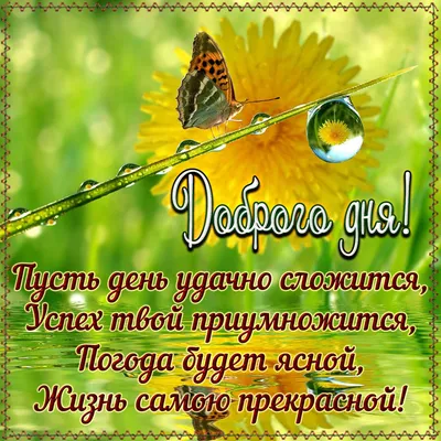 Картинки с надписями. Доброго денёчка! Хорошего настроения!.