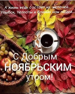 🌹Доброе ноябрьское утро! 10.11.2022🌹🍁💖 | Доброе утро, Счастливые  картинки, Открытки