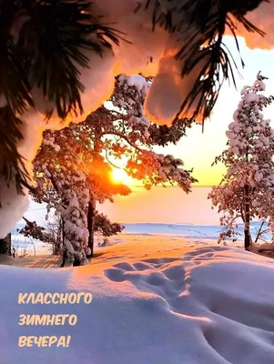 Добрый зимний вечер открытки очень красивые - 63 фото