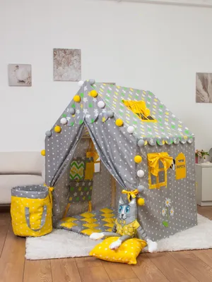 Детская палатка-домик двухместная, домик для детей, подарок для девочек,  розовая, размер 135х100х130 см. - купить с доставкой по выгодным ценам в  интернет-магазине OZON (415278605)