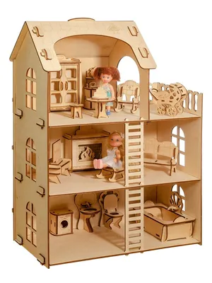 Купить кукольный домик Теремок Забава, сборный, деревянный, цены на  Мегамаркет