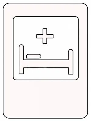 Дорожный знак больницы с перекрестным значком Значок вектор в стиле  мультфильма «doodle» с планом Иллюстрация вектора - иллюстрации  насчитывающей передвижно, медсотрудник: 166569020